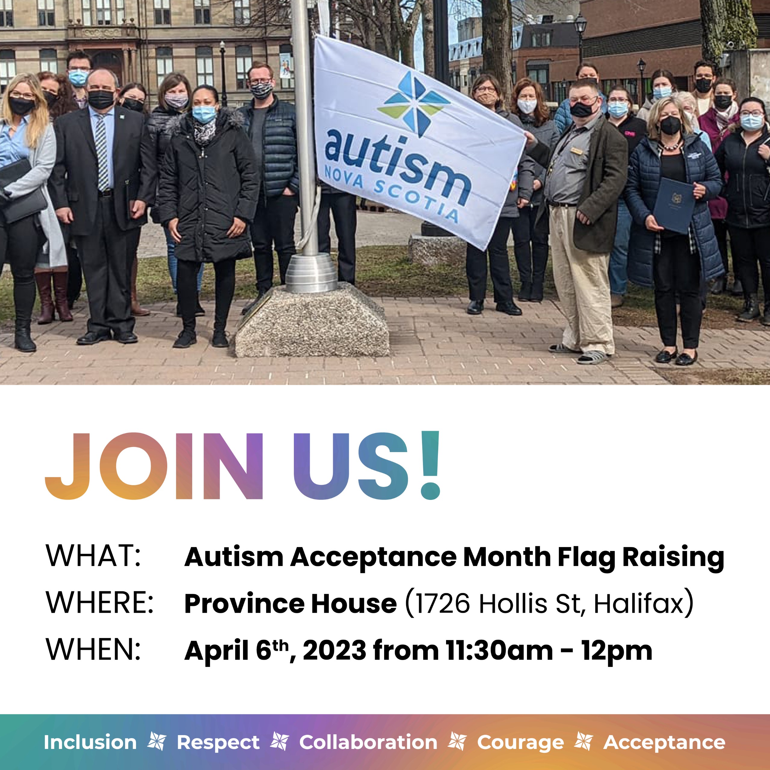 Photo of Autism Acceptance Month Flag Raising
